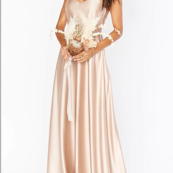 Show Me Your MuMu Dresses & Skirts - Show Me Your MuMu Faith Maxi - Champagne Luxe Satin